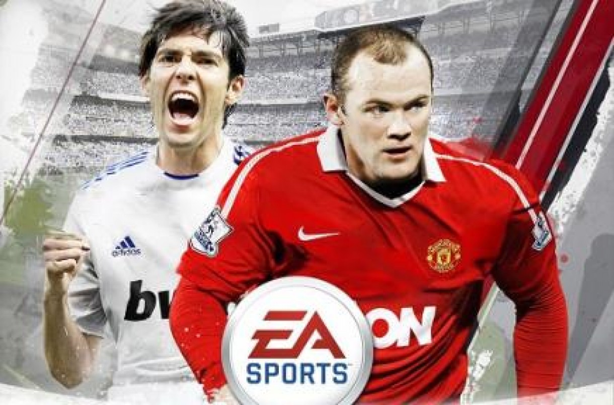 Kaka and Rooney on the cover of Fifa 11