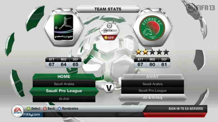 FIFA 13 Saudi Pro League