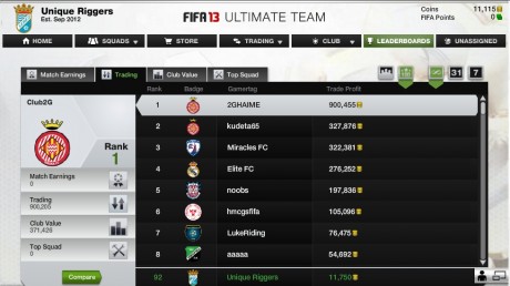 Ultimate team web app 