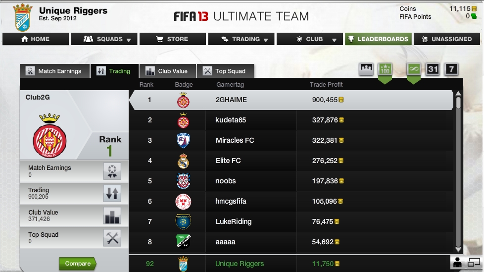 FUT Web App - Ultimate Team