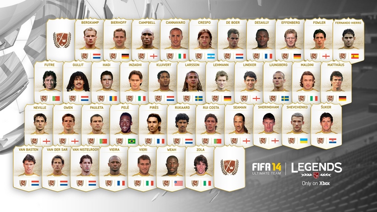 FIFA 14 FUT Legends Players