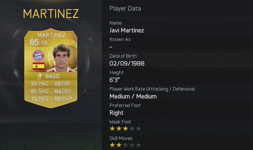 FIFA 15 Javi Martinez