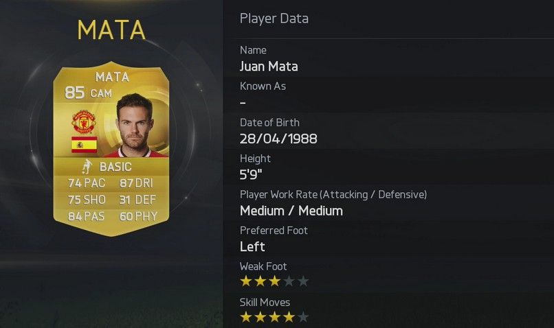 FIFA 15 Juan Mata