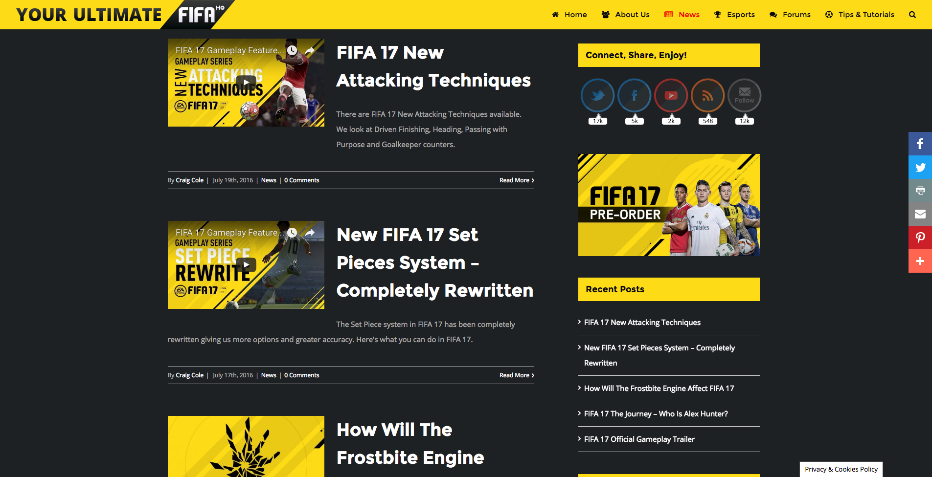 FIFA 17: New features this year