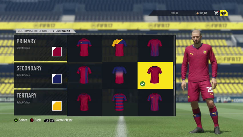 FIFA 17 Pro Clubs Customise Kit and Crest